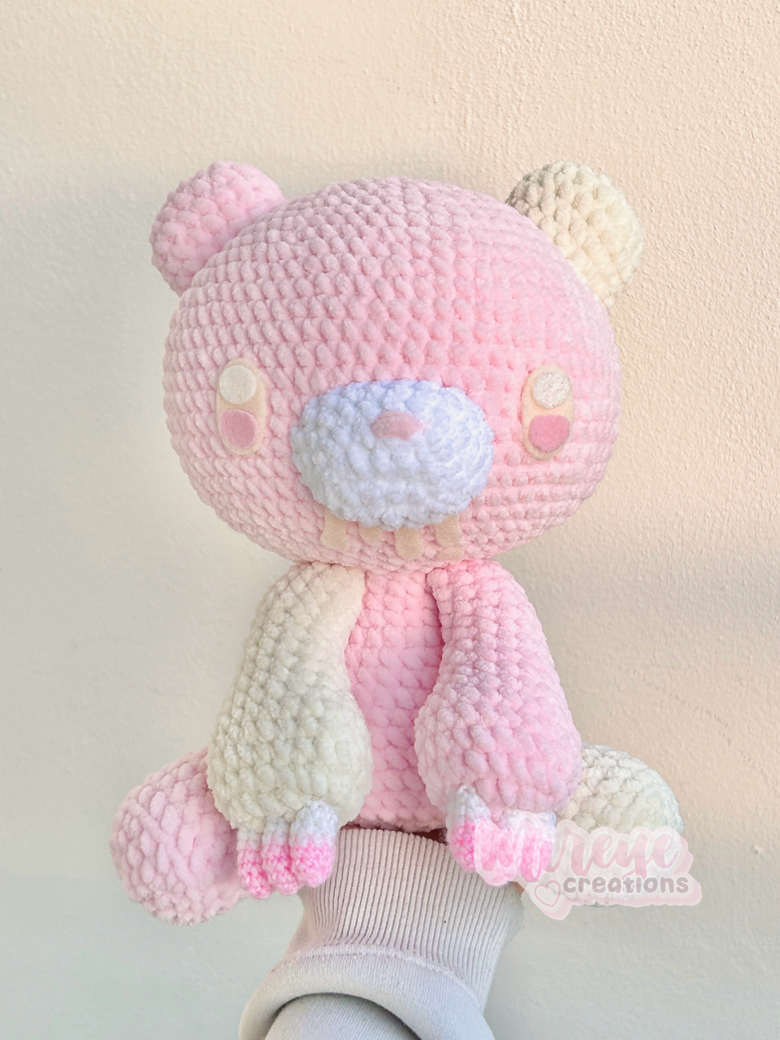 Cream/Pink Chunky Gloomy Bear