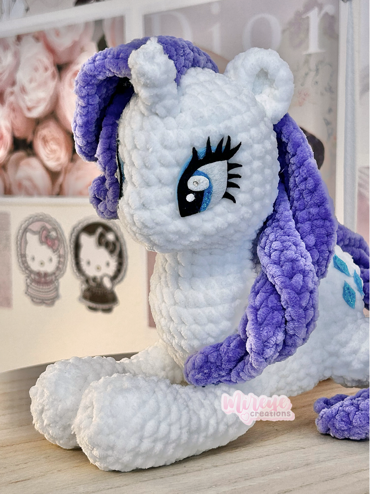 Rarity Crochet Plushie – HANDMADE TO ORDER