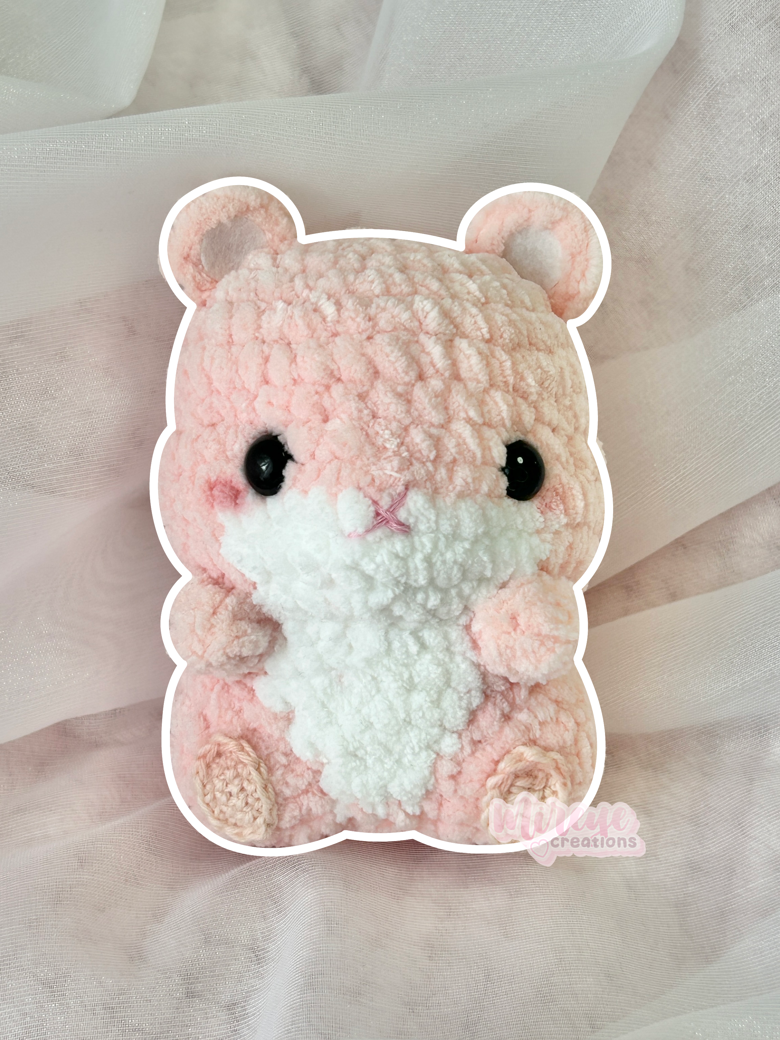 Cutie Hamster Plushie Coral Pink