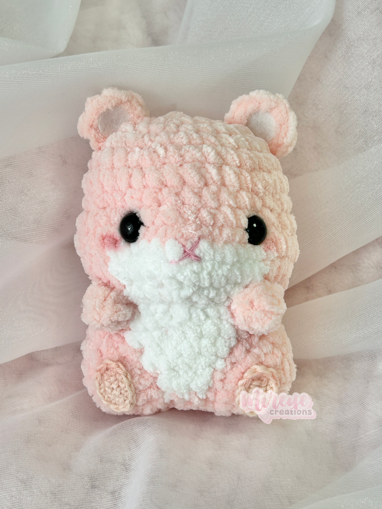 Cutie Hamster Plushie Coral Pink