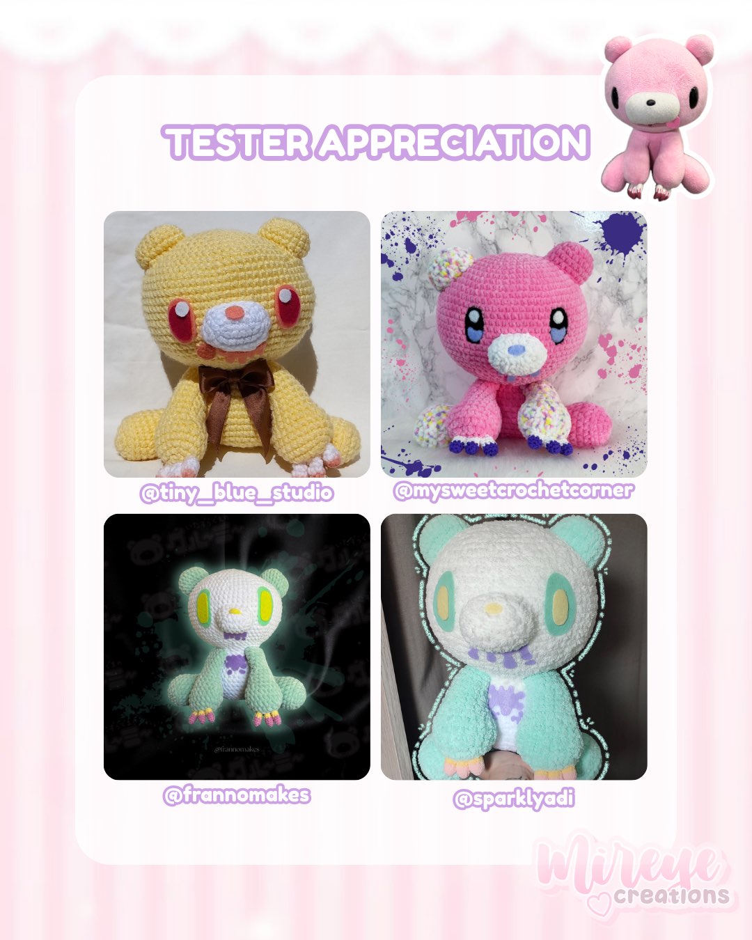Chunky Gloomy Bear PDF Crochet Pattern