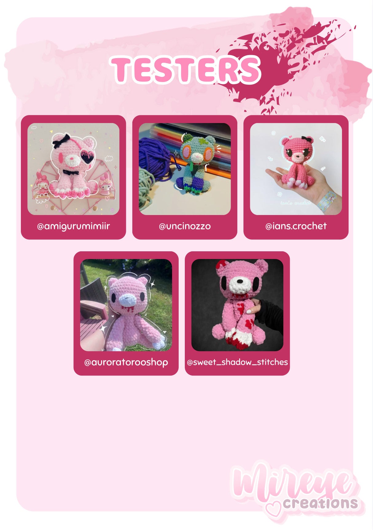 Gloomy Bear PDF Crochet Pattern