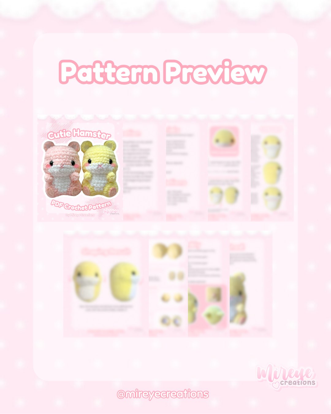 Cutie Hamster PDF Crochet Pattern