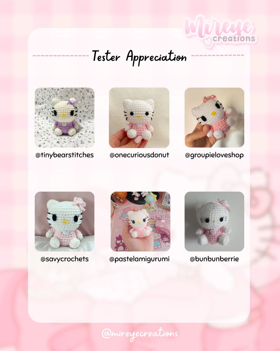 Mini Hello Kitty PDF Crochet Pattern