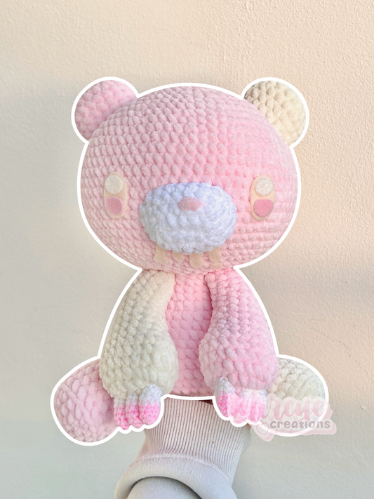 Cream/Pink Chunky Gloomy Bear