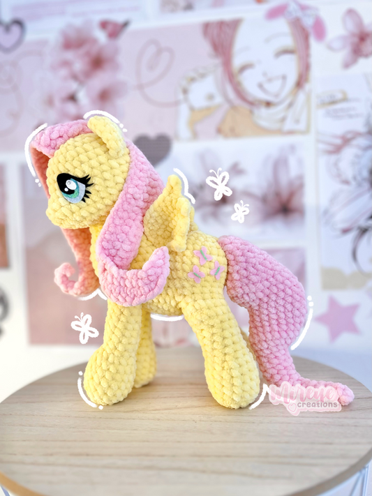 Fluttershy Crochet Plushie – HANDMADE TO ORDER