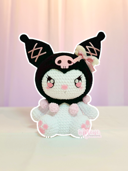 Large Kuromi Crochet Plushie