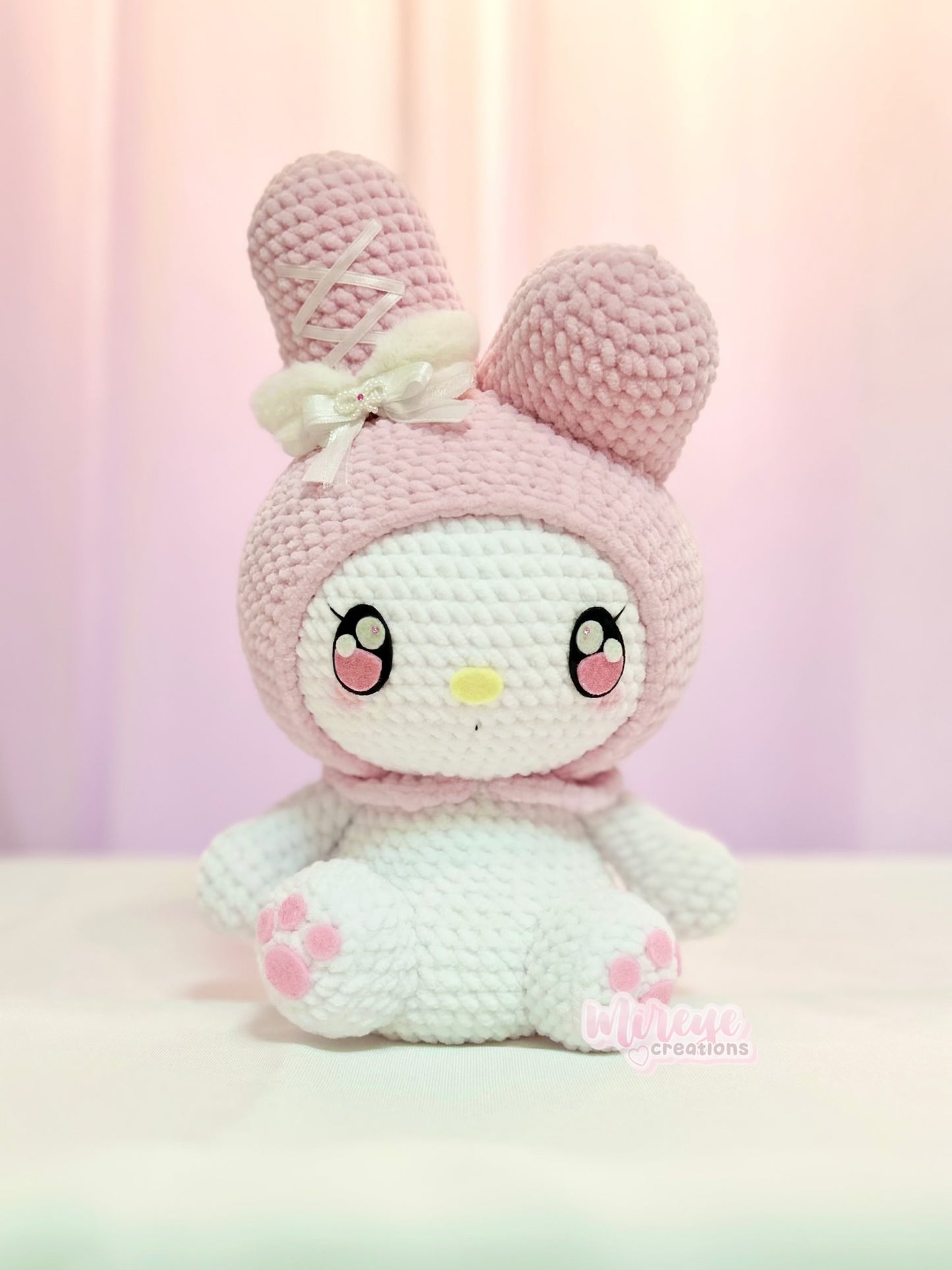 Large My Melody Crochet Plushie