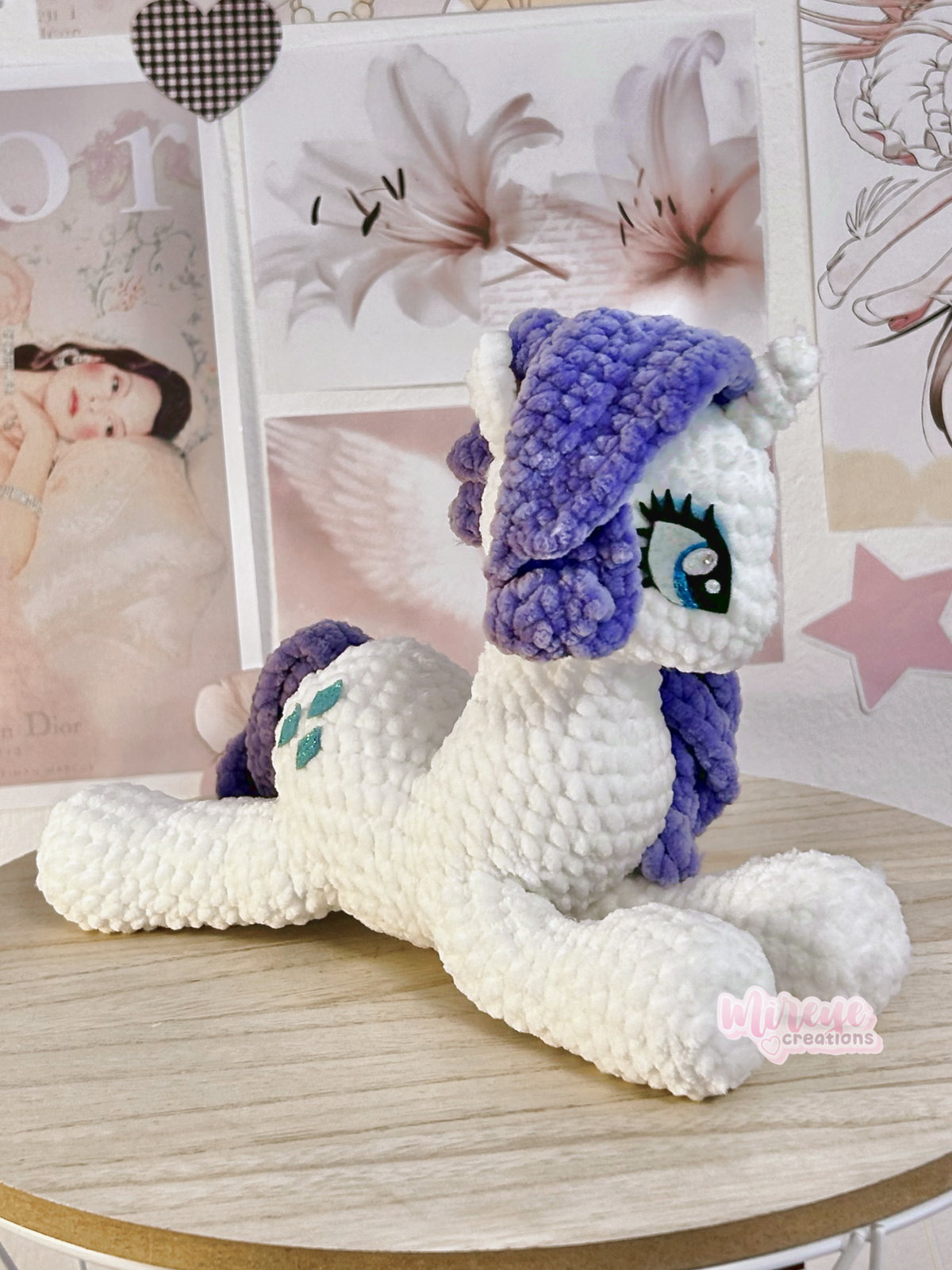 Rarity Crochet Plushie – HANDMADE TO ORDER