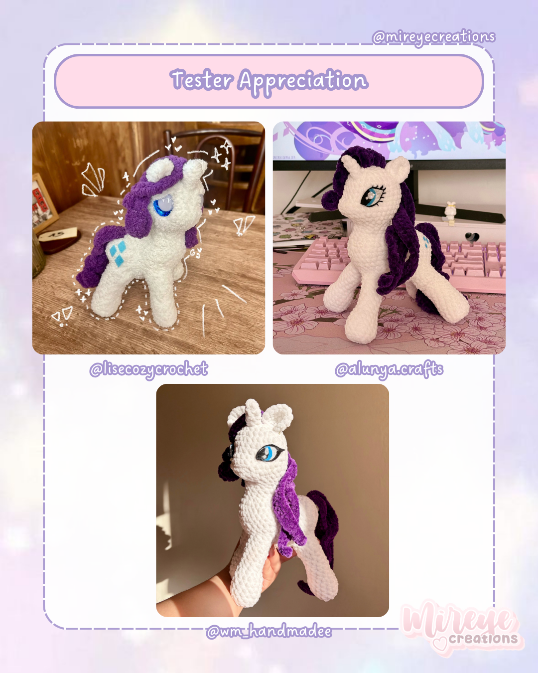 Mane 6 My Little Pony PDF Crochet Pattern
