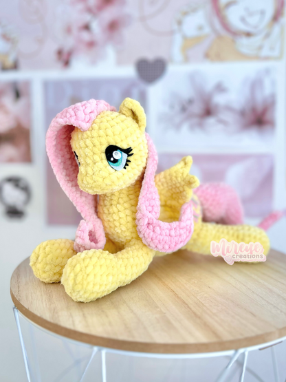 Fluttershy Crochet Plushie – HANDMADE TO ORDER