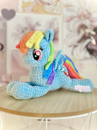 Rainbow Dash Crochet Plushie - HANDMADE TO ORDER
