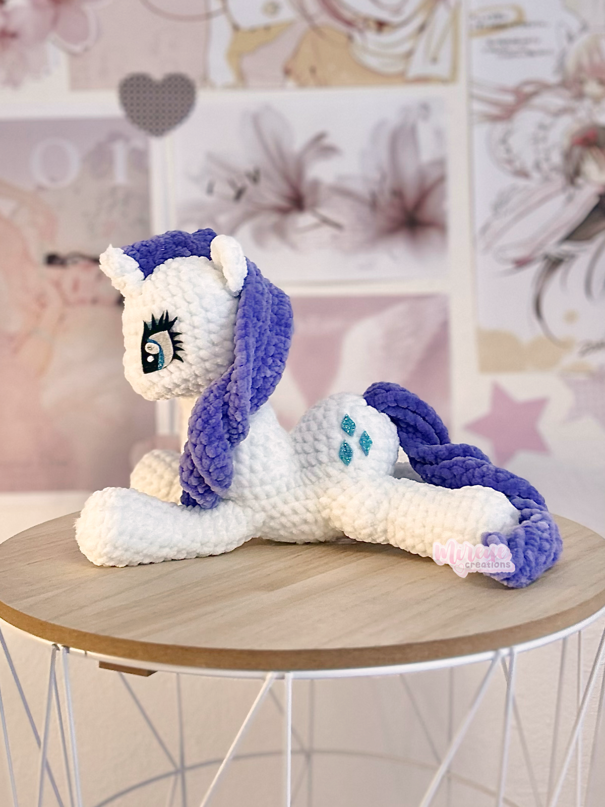 Rarity Crochet Plushie – HANDMADE TO ORDER