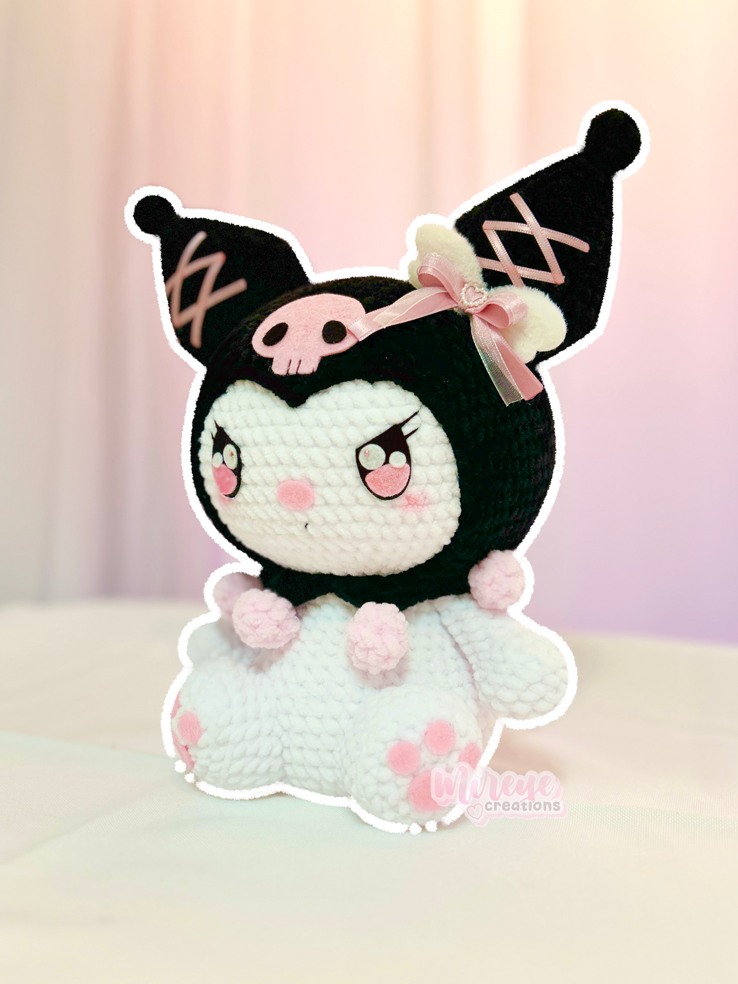 Large Kuromi Crochet Plushie
