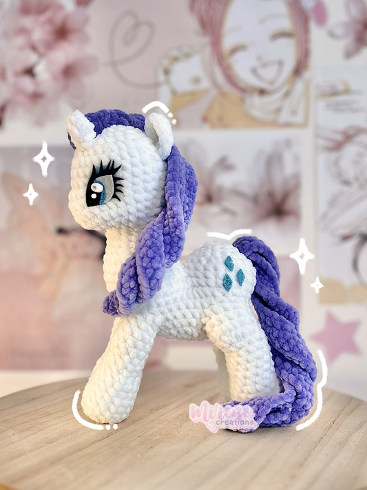 Rarity Crochet Plushie – HANDMADE TO ORDER
