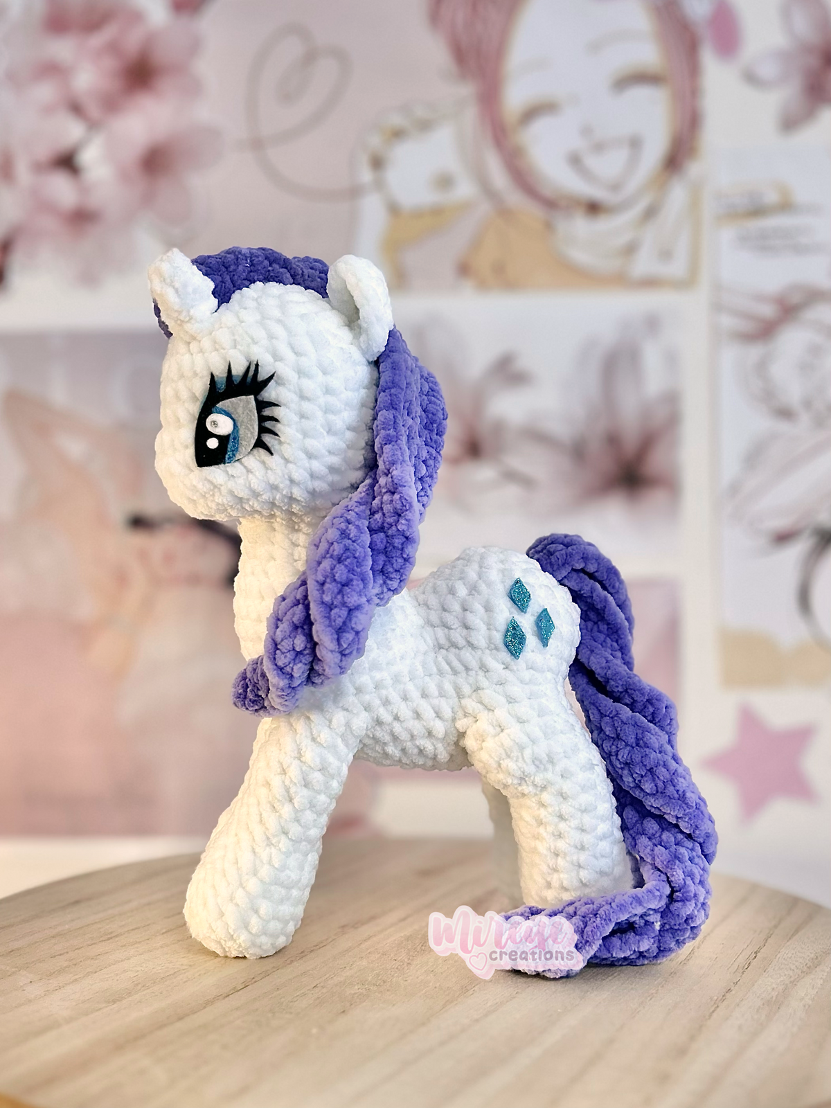 Rarity Crochet Plushie – HANDMADE TO ORDER
