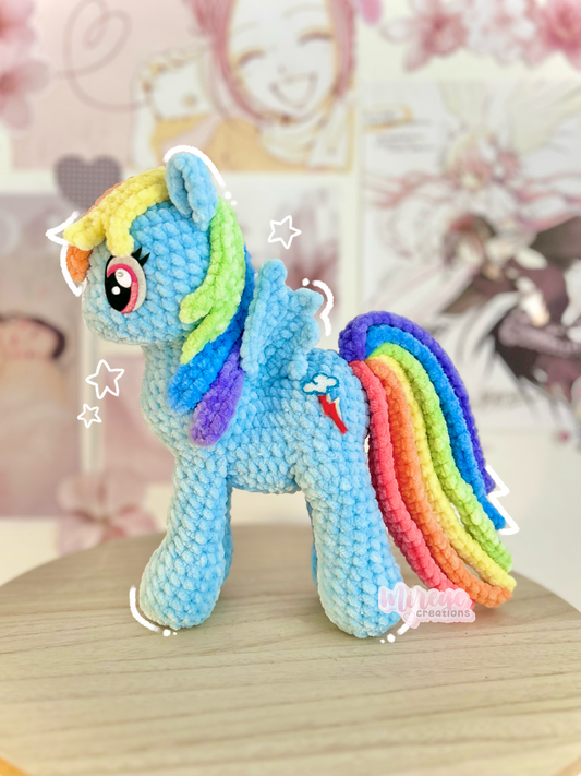 Rainbow Dash Crochet Plushie - HANDMADE TO ORDER