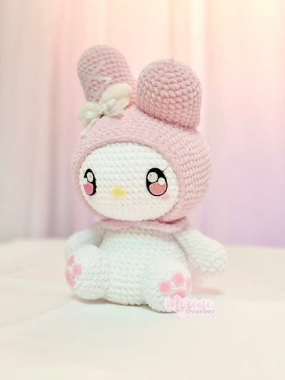 Large My Melody Crochet Plushie