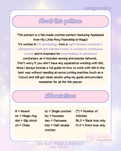 Applejack PDF Crochet Pattern