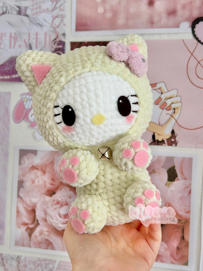 Hello Kitty in a Kitty Suit Crochet Plushie