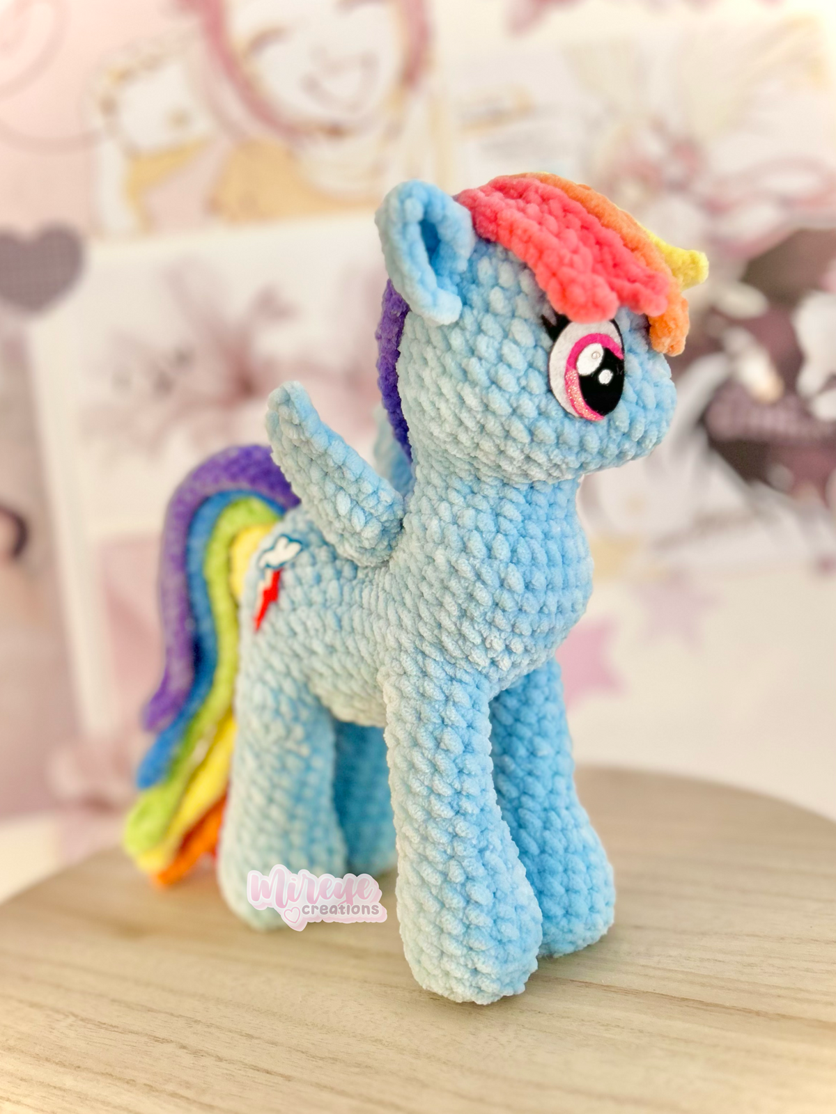 Rainbow Dash Crochet Plushie - HANDMADE TO ORDER