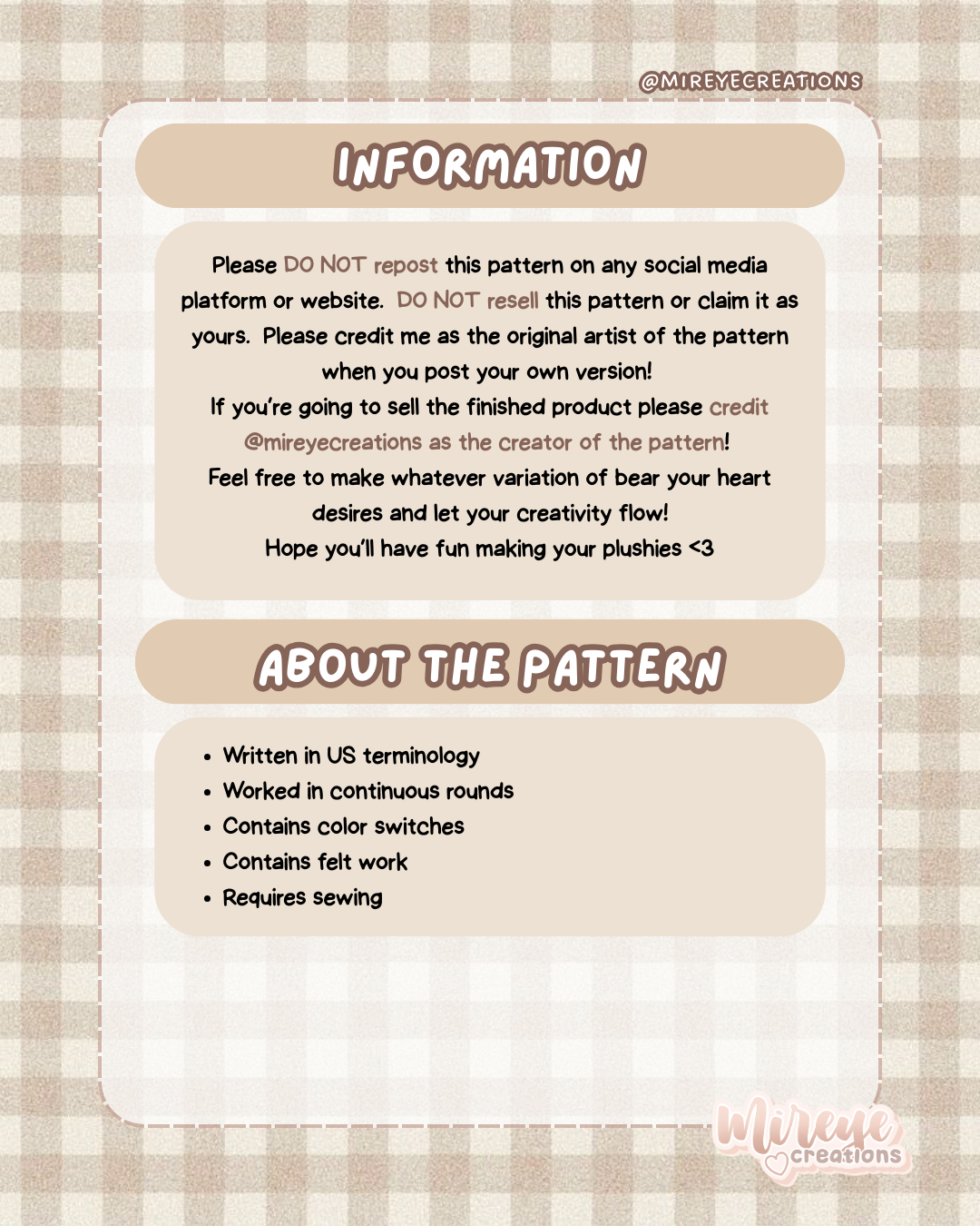 Sitting Bears PDF Crochet Pattern