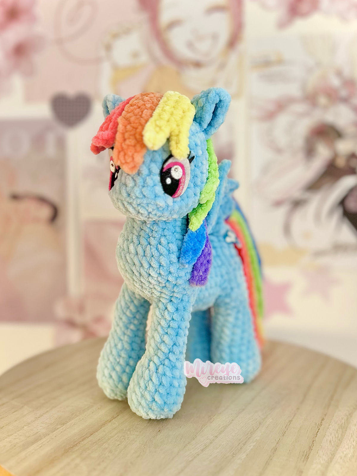 Rainbow Dash Crochet Plushie - HANDMADE TO ORDER