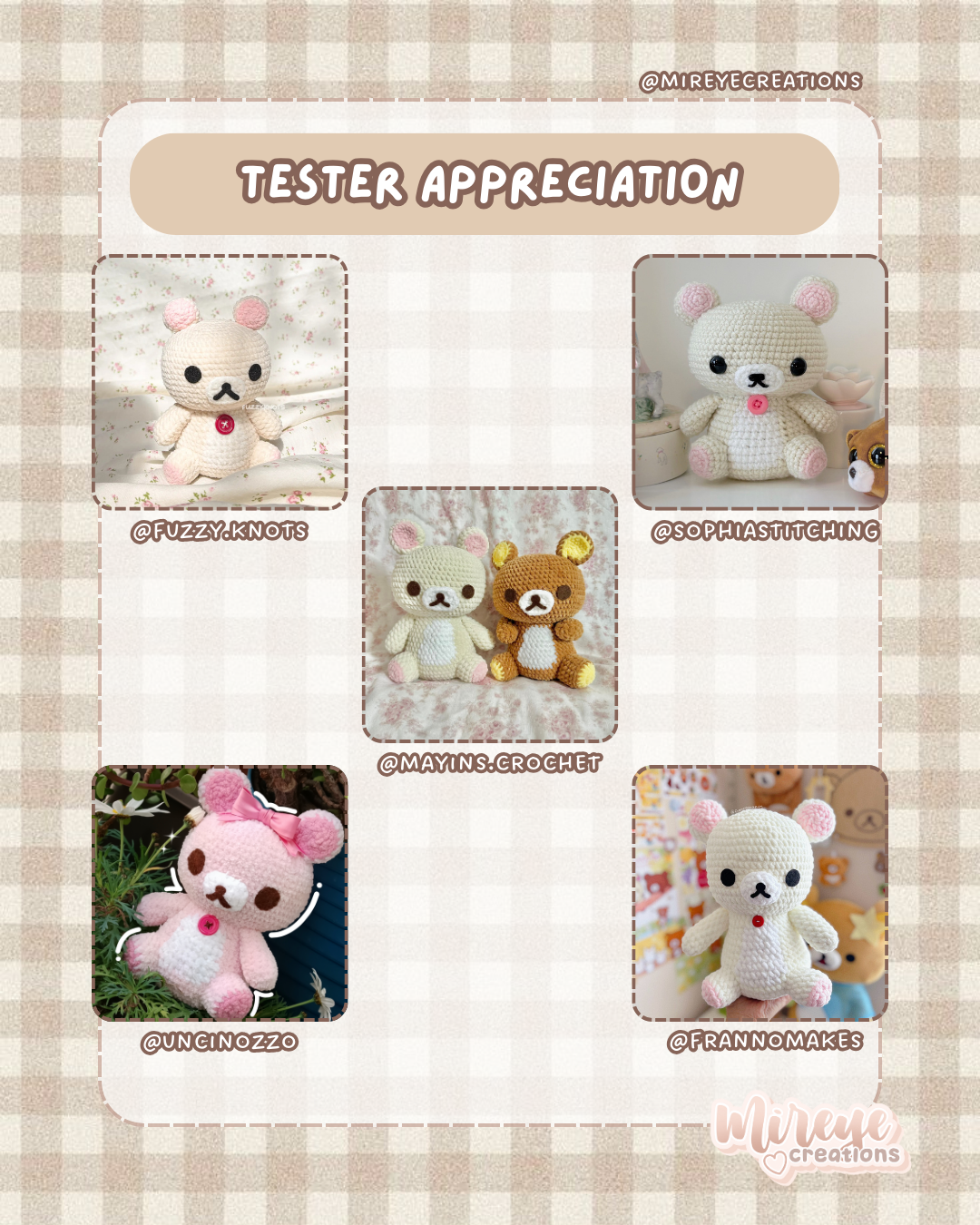 Sitting Bears PDF Crochet Pattern