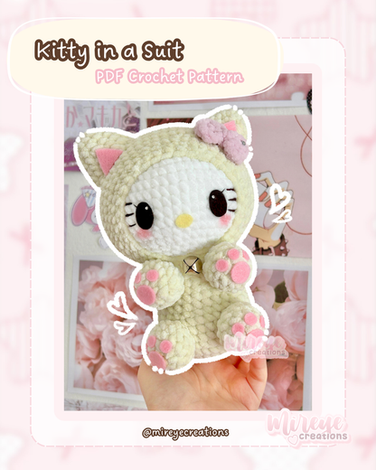 Kitty in a Suit PDF Crochet Pattern