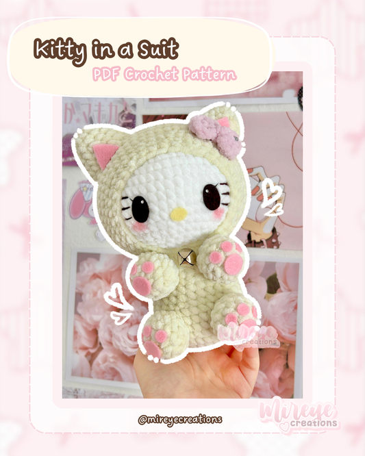 Kitty in a Suit PDF Crochet Pattern