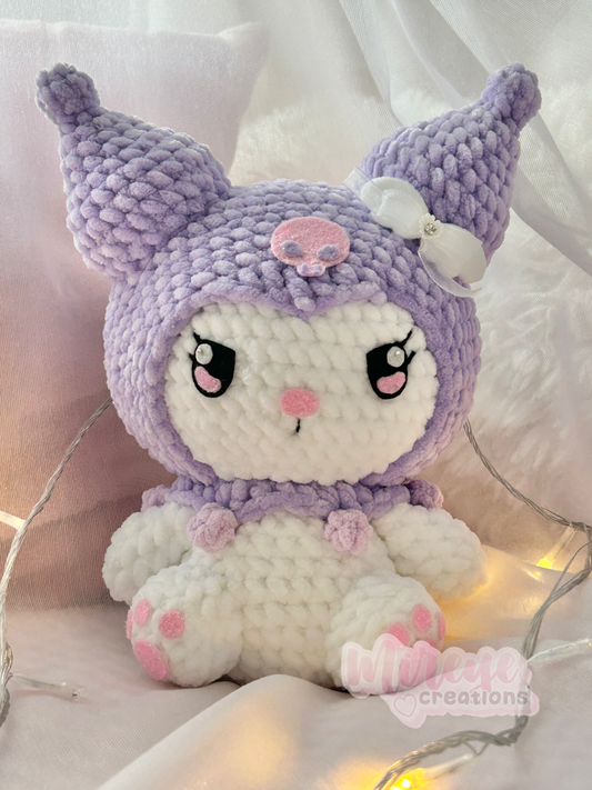 Pastel Kuromi plush medium sized
