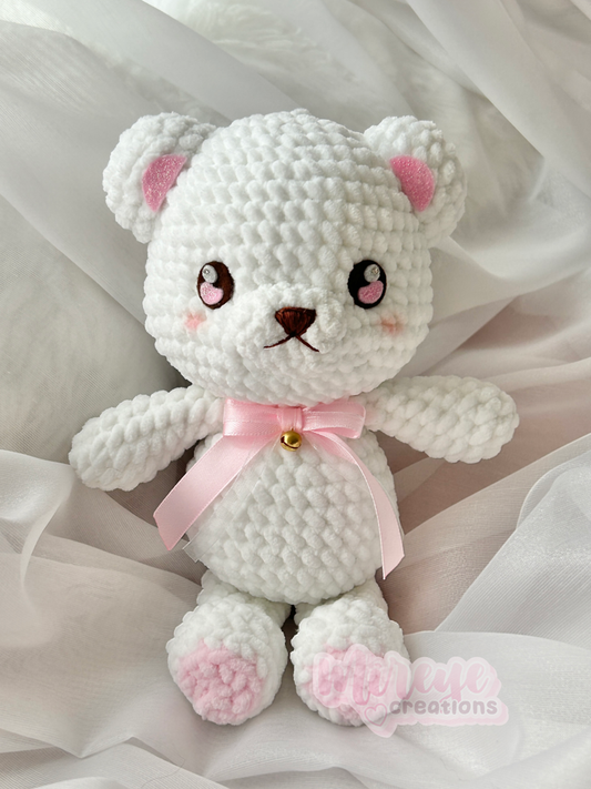 Crochet Teddy Bear in White