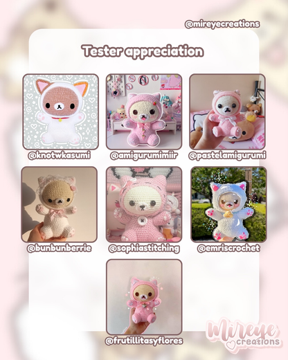 Korilakkuma in a Cat Costume PDF Crochet Pattern