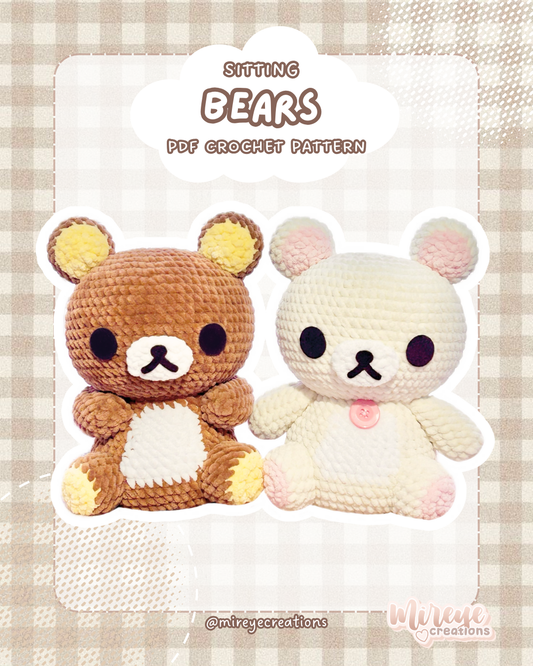 Sitting Bears PDF Crochet Pattern