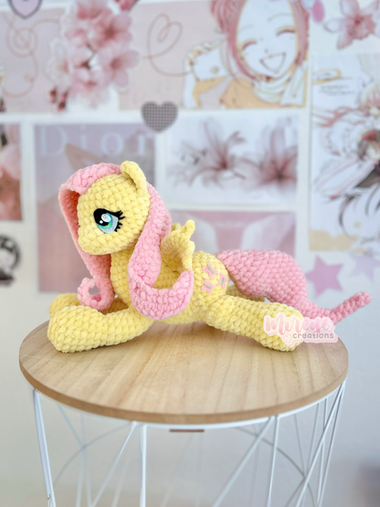 Fluttershy Crochet Plushie – HANDMADE TO ORDER