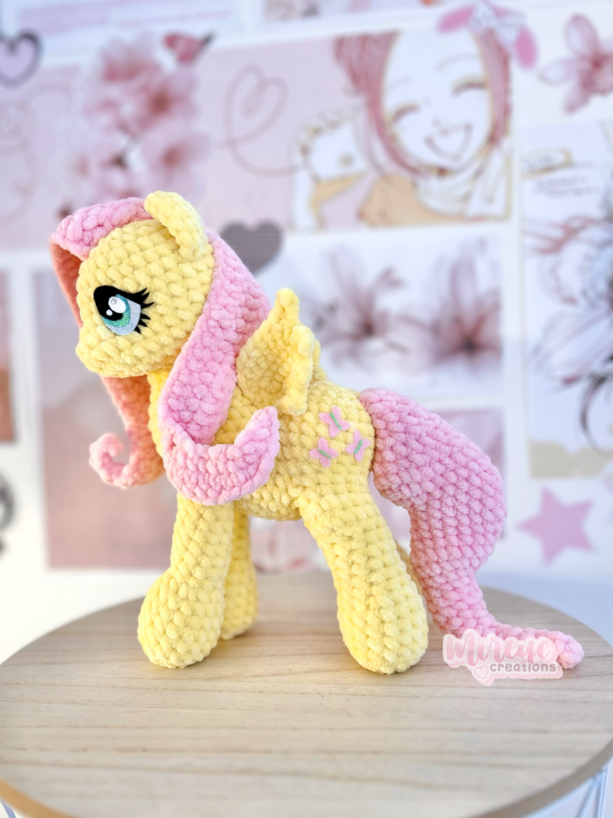 Fluttershy Crochet Plushie – HANDMADE TO ORDER