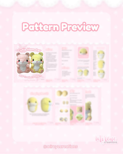 Cutie Hamster PDF Crochet Pattern