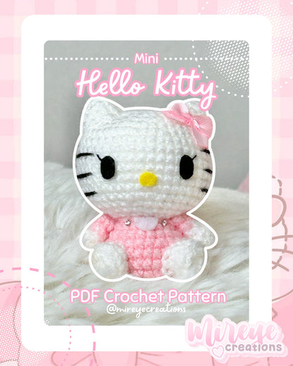 Mini Hello Kitty PDF Crochet Pattern