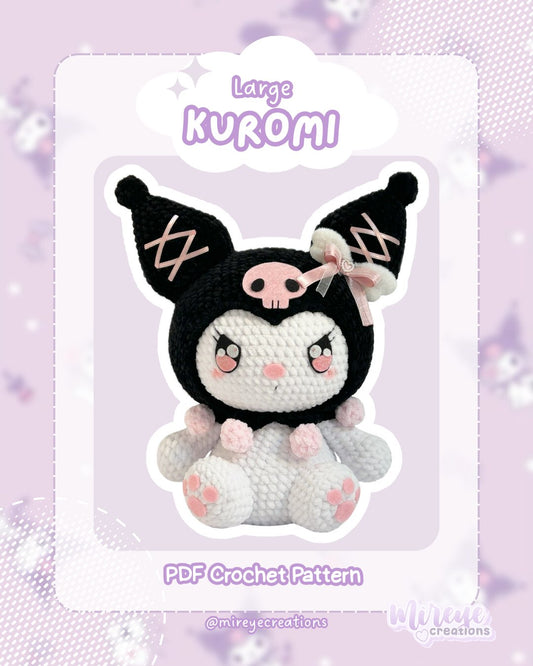Large Kuromi PDF Crochet Pattern